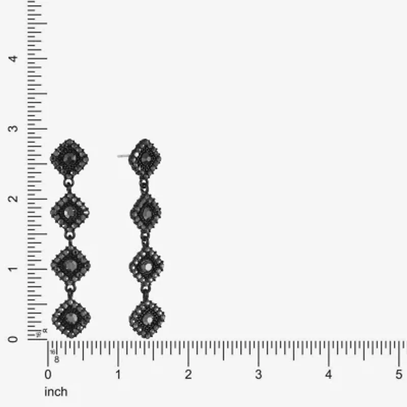 Mixit Black Womens Black Hypoallergenic Drop Earrings