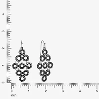 Mixit Black Womens Black Chandelier Earrings