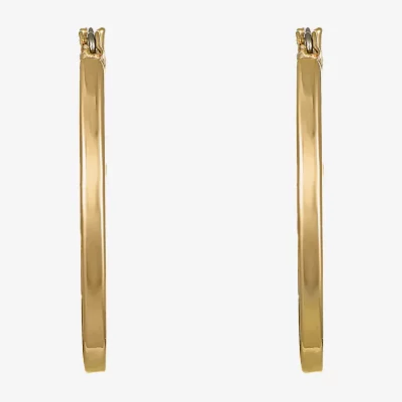 Liz Claiborne® Silver-Tone Oval Hoop Earrings