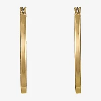 Liz Claiborne® Silver-Tone Oval Hoop Earrings