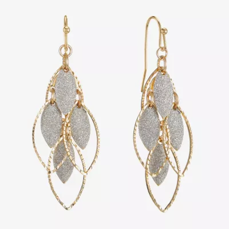 Monet Jewelry Two Tone Shakey Womens Drop Earrings