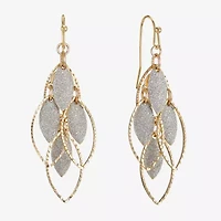 Monet Jewelry Two Tone Shakey Womens Drop Earrings