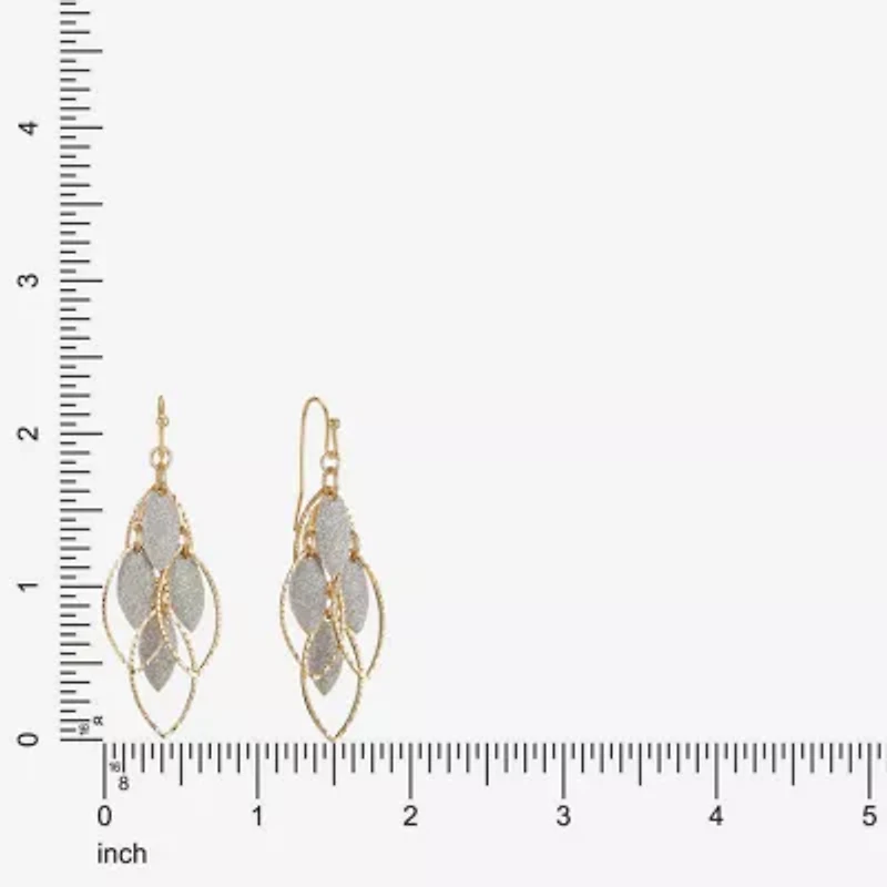 Monet Jewelry Two Tone Shakey Womens Drop Earrings