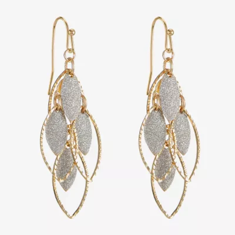 Monet Jewelry Two Tone Shakey Womens Drop Earrings