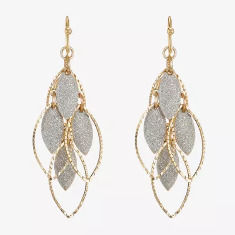 Monet Jewelry Two Tone Shakey Womens Drop Earrings