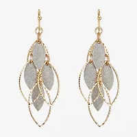 Monet Jewelry Two Tone Shakey Womens Drop Earrings