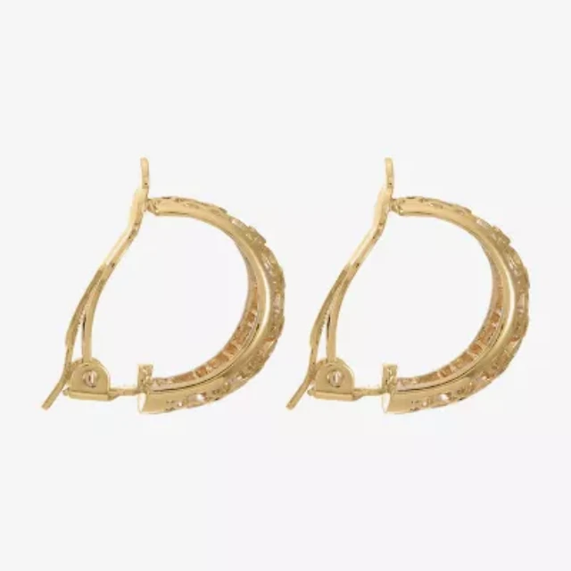 Liz Claiborne Gold-Tone Clip-On Hoop Earrings