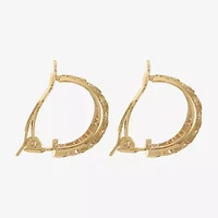 Liz Claiborne Gold-Tone Clip-On Hoop Earrings