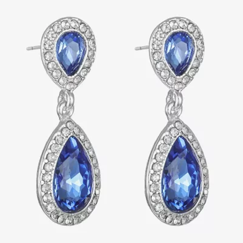 Monet Jewelry Silver Tone Womens Hypoallergenic Drop Earrings