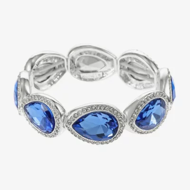 Monet Jewelry Silver Tone Womens Brown Stretch Bracelet
