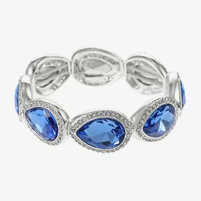 Monet Jewelry Silver Tone Womens Brown Stretch Bracelet