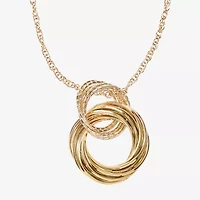 Liz Claiborne Textured Pendant Necklace And Drop Earring Womens 2-pc. Jewelry Set