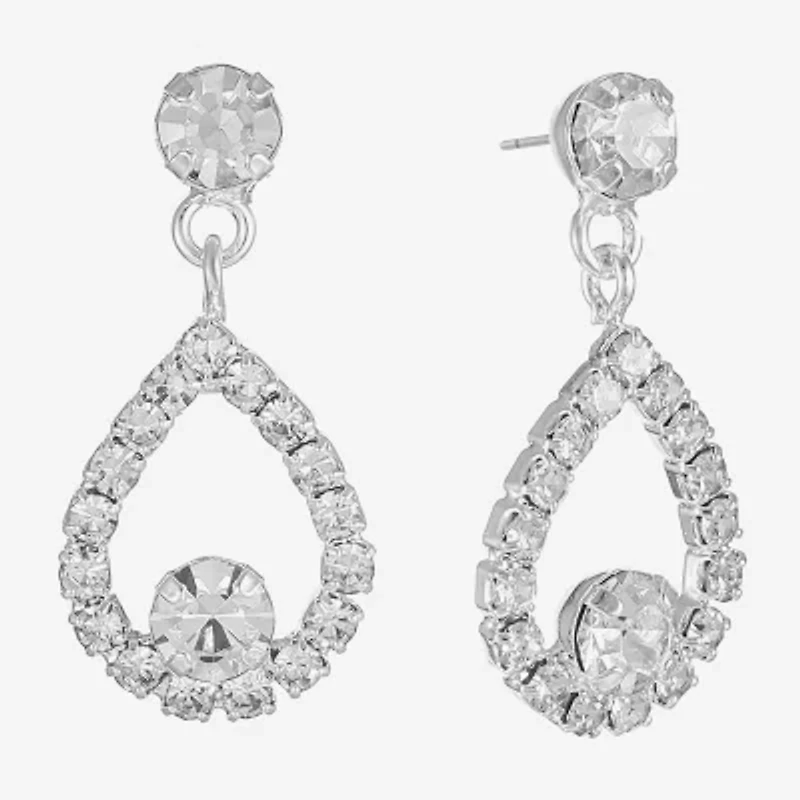 Monet Jewelry Timeless Silver Tone Hypoallergenic Tear Womens Hypoallergenic Drop Earrings