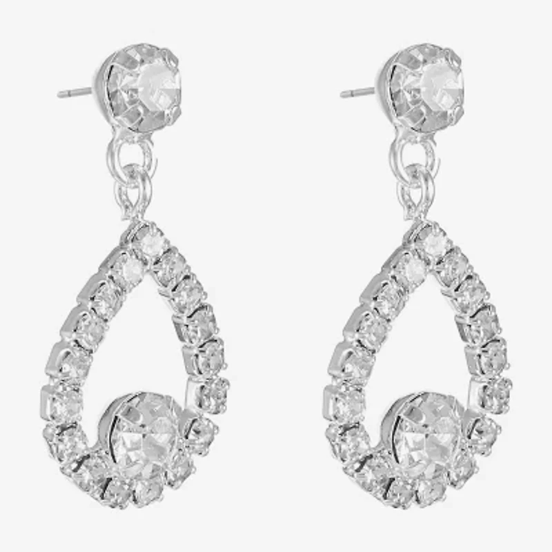 Monet Jewelry Timeless Silver Tone Hypoallergenic Tear Womens Hypoallergenic Drop Earrings