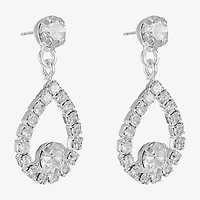 Monet Jewelry Timeless Silver Tone Hypoallergenic Tear Womens Hypoallergenic Drop Earrings
