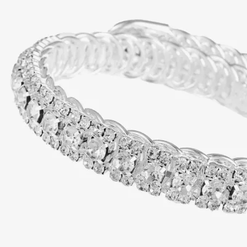 Monet Jewelry Timeless Silver Tone Coil Womens Bangle Bracelet
