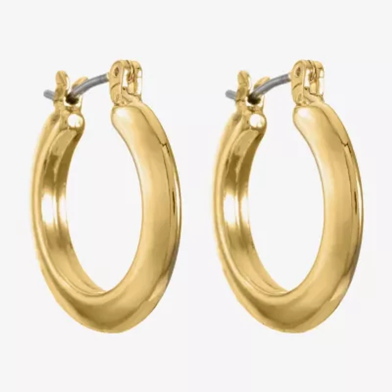 Liz Claiborne® Silver-Tone Tube Hoop Earrings