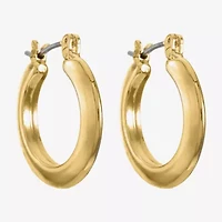 Liz Claiborne® Silver-Tone Tube Hoop Earrings