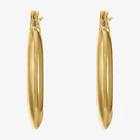 Liz Claiborne® Silver-Tone Tube Hoop Earrings