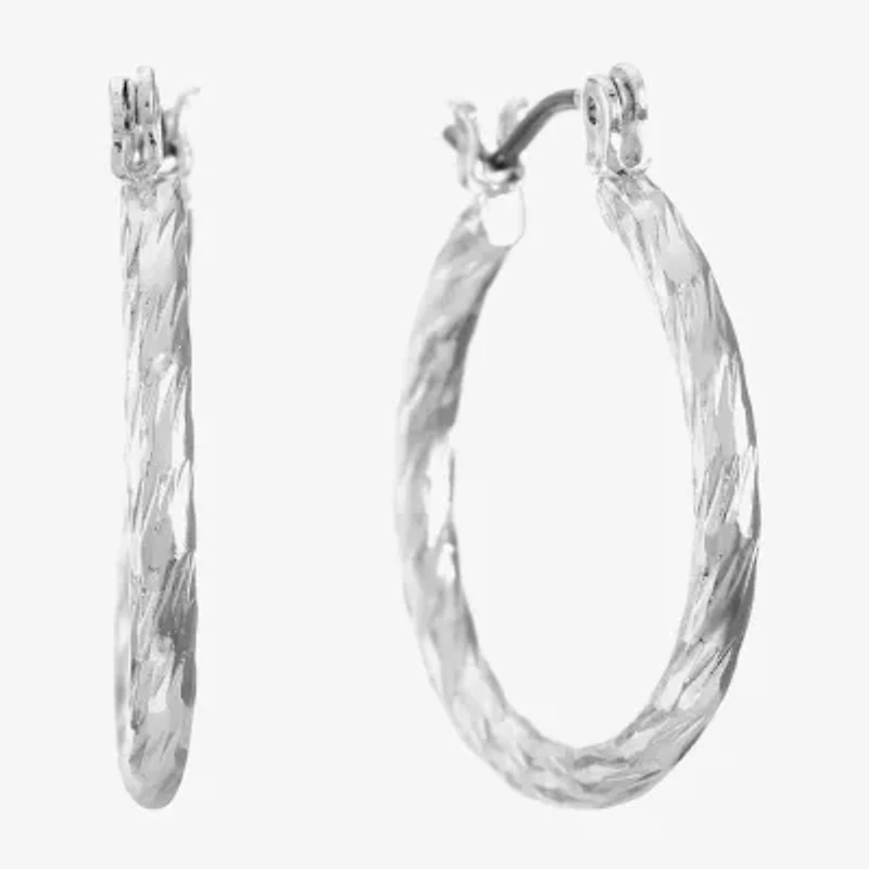 Liz Claiborne® Textured Hoop Earrings