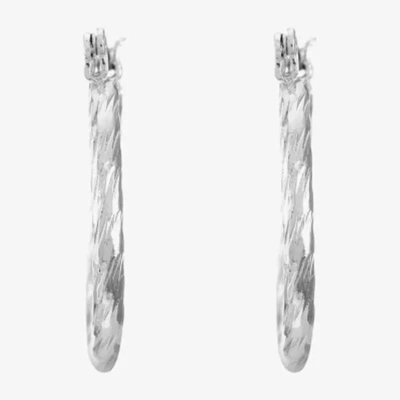 Liz Claiborne® Textured Hoop Earrings