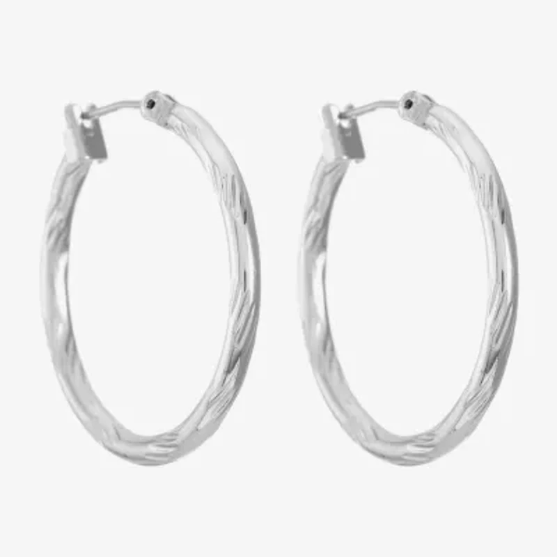Liz Claiborne® Textured Hoop Earrings
