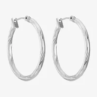 Liz Claiborne® Textured Hoop Earrings