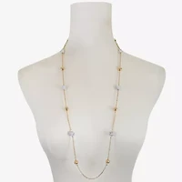 Monet® Crystal Pavé Gold-Tone Ball Illusion Necklace