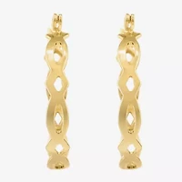 Monet® Gold-Tone Medium Woven Hoop Earrings