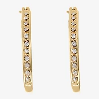 Monet® Crystal Gold-Tone Hoop Earrings