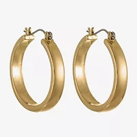 Liz Claiborne Gold Tone Womens 28mm Hypoallergenic Hoop Earrings