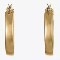 Liz Claiborne Gold Tone Womens 28mm Hypoallergenic Hoop Earrings