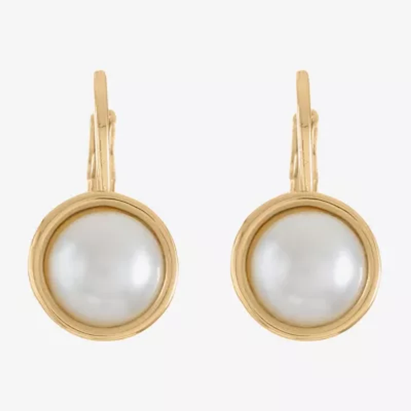 Monet Jewelry Womens Simulated Pearl Drop Earrings