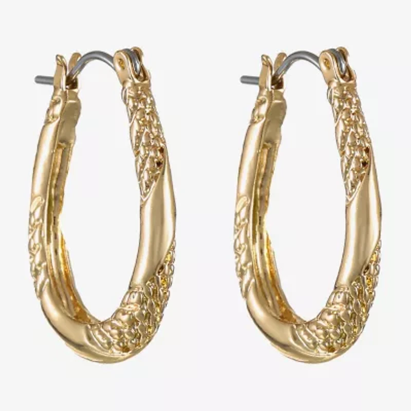 Monet® Gold-Tone Small Oval Hoop Earrings