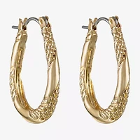 Monet® Gold-Tone Small Oval Hoop Earrings