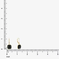 Monet Jewelry Black And Gold Tone Womens Black Drop Earrings