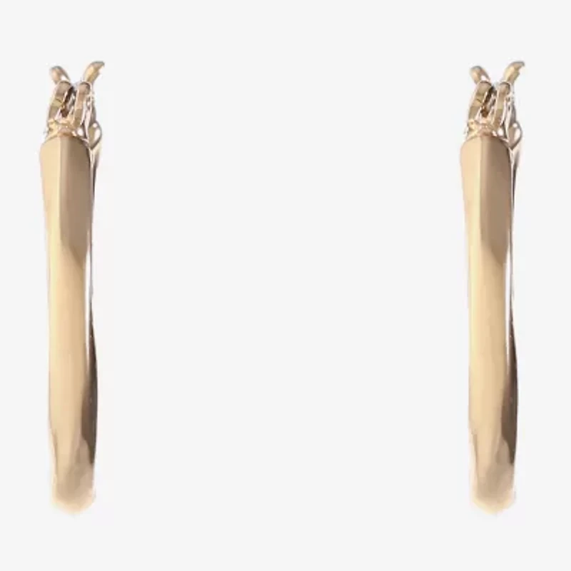 Liz Claiborne Twist Womens 24mm Hypoallergenic Hoop Earrings