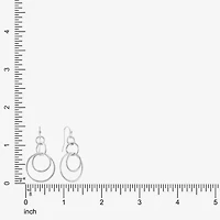 Liz Claiborne Round Layered Womens Drop Earrings