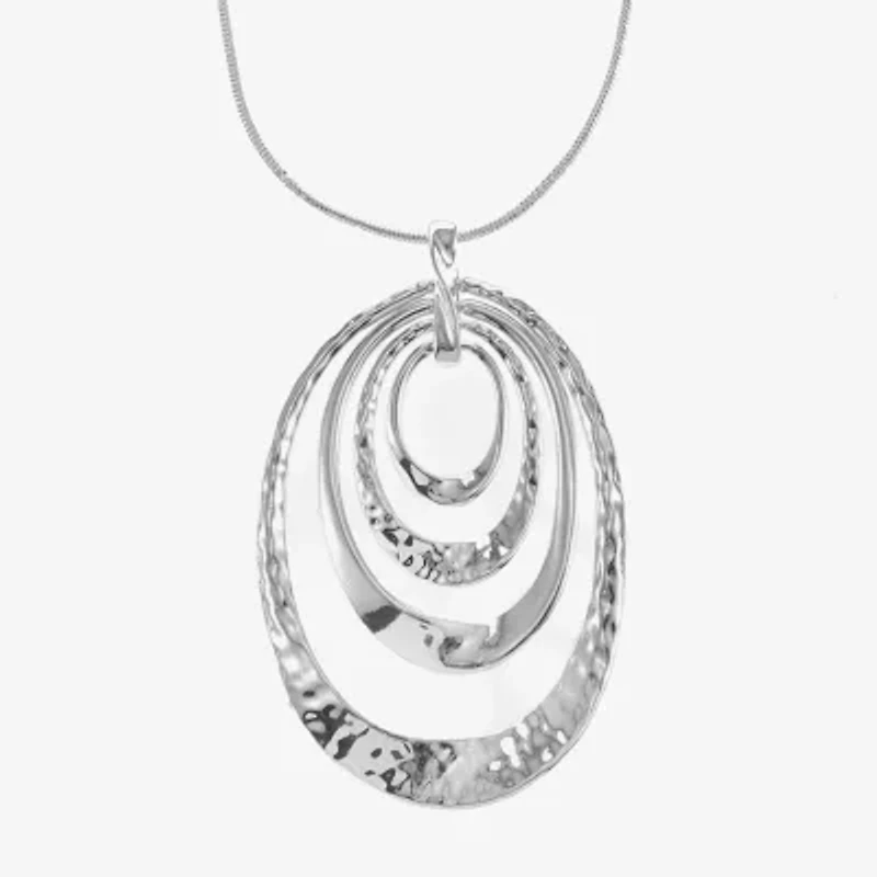 Liz Claiborne Pendant Necklace And Drop Earring Womens Oval 2-pc. Jewelry Set