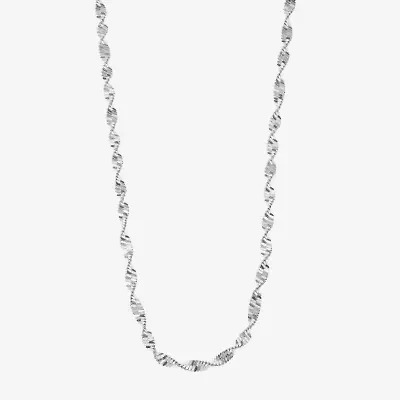 Liz Claiborne® Silver-Tone Textured Twist Necklace