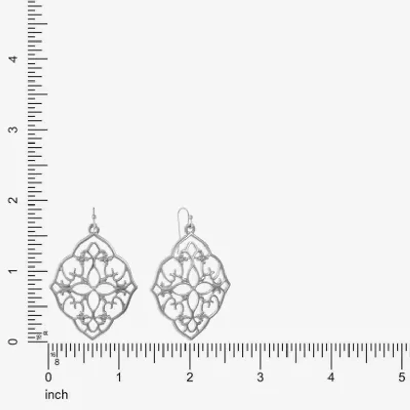 Liz Claiborne Silver Tone Womens Drop Earrings