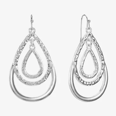 Liz Claiborne® Layered Teardrop Drop Earrings