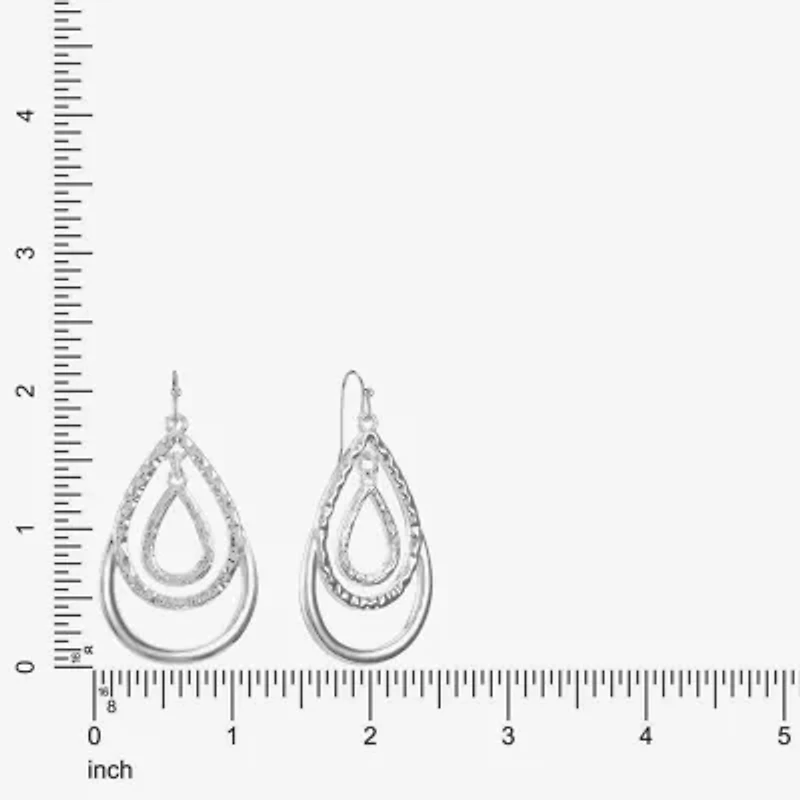 Liz Claiborne® Layered Teardrop Drop Earrings