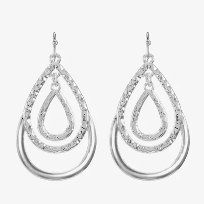 Liz Claiborne® Layered Teardrop Drop Earrings