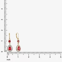 Monet Jewelry Womens Red Drop Earrings