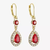 Monet Jewelry Womens Red Drop Earrings