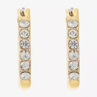 Liz Claiborne® Gold-Tone Crystal Small Hoop Earrings