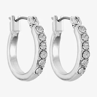 Liz Claiborne® Gold-Tone Crystal Small Hoop Earrings
