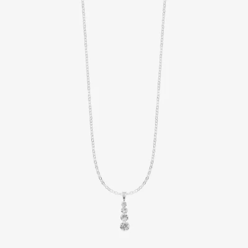 Monet Jewelry Timeless Silver Tone Womens Inch Pendant Necklace