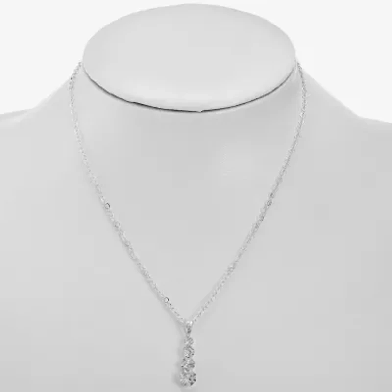 Monet Jewelry Timeless Silver Tone Womens Inch Pendant Necklace